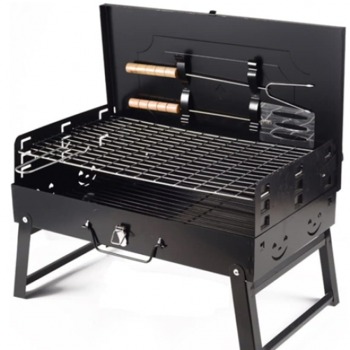 BBQ PORTATIL CON UTENCILIOS